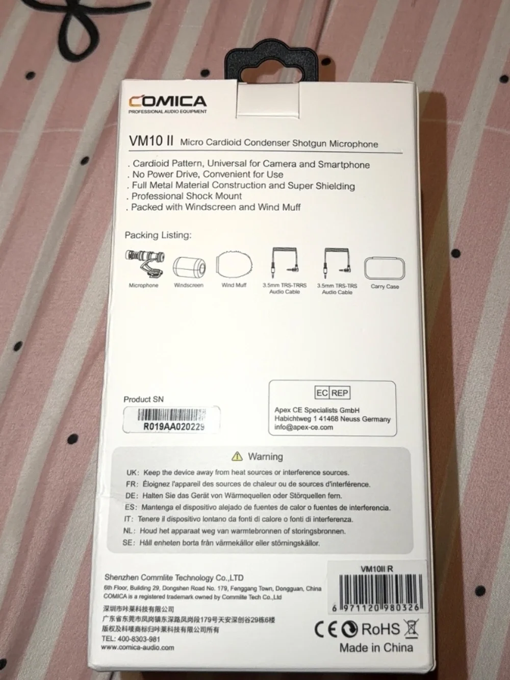 COMICA CVM-VM10II Universal Shotgun Microphone for Camera, iPhone, Android